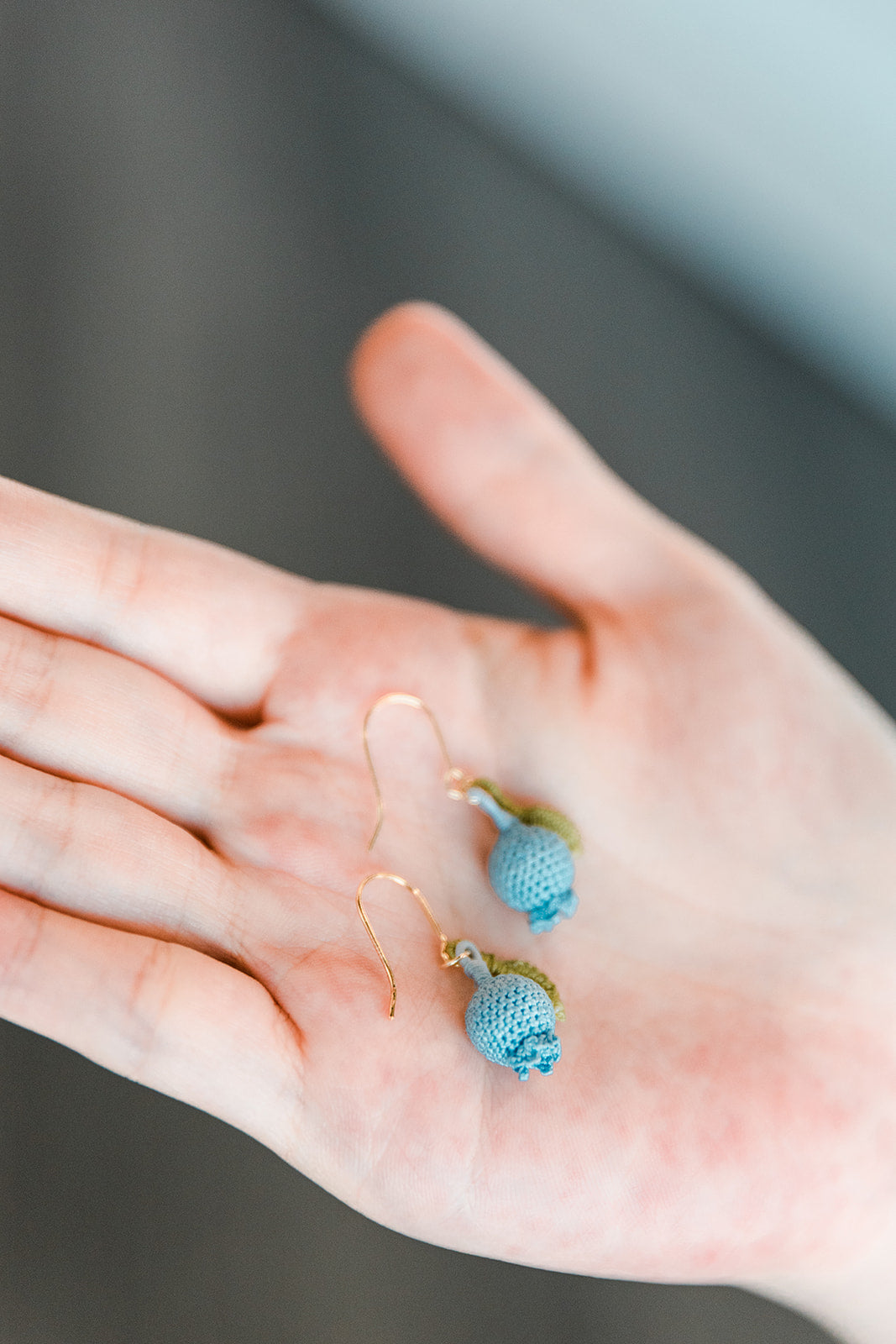 Microcrochet Small Blueberry Earring