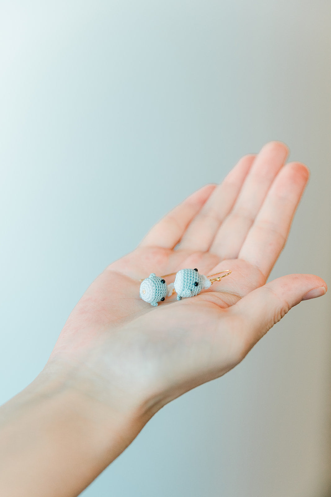 Microcrochet Whale Earring