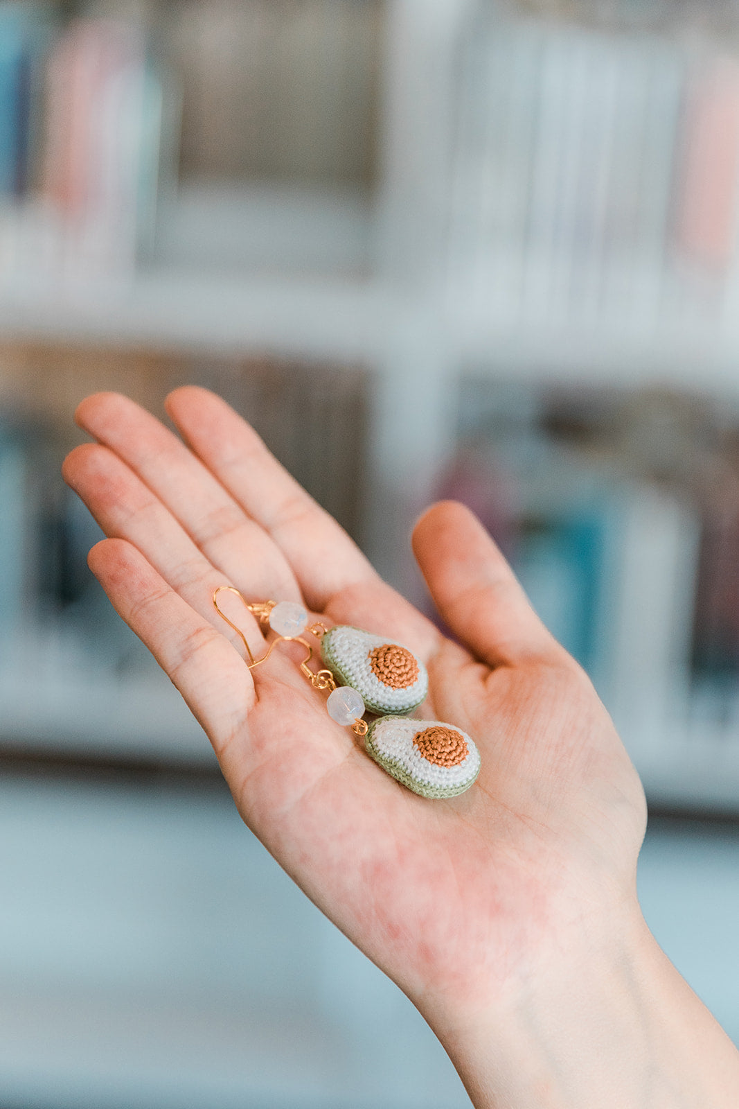 Microcrochet Avocado Earring