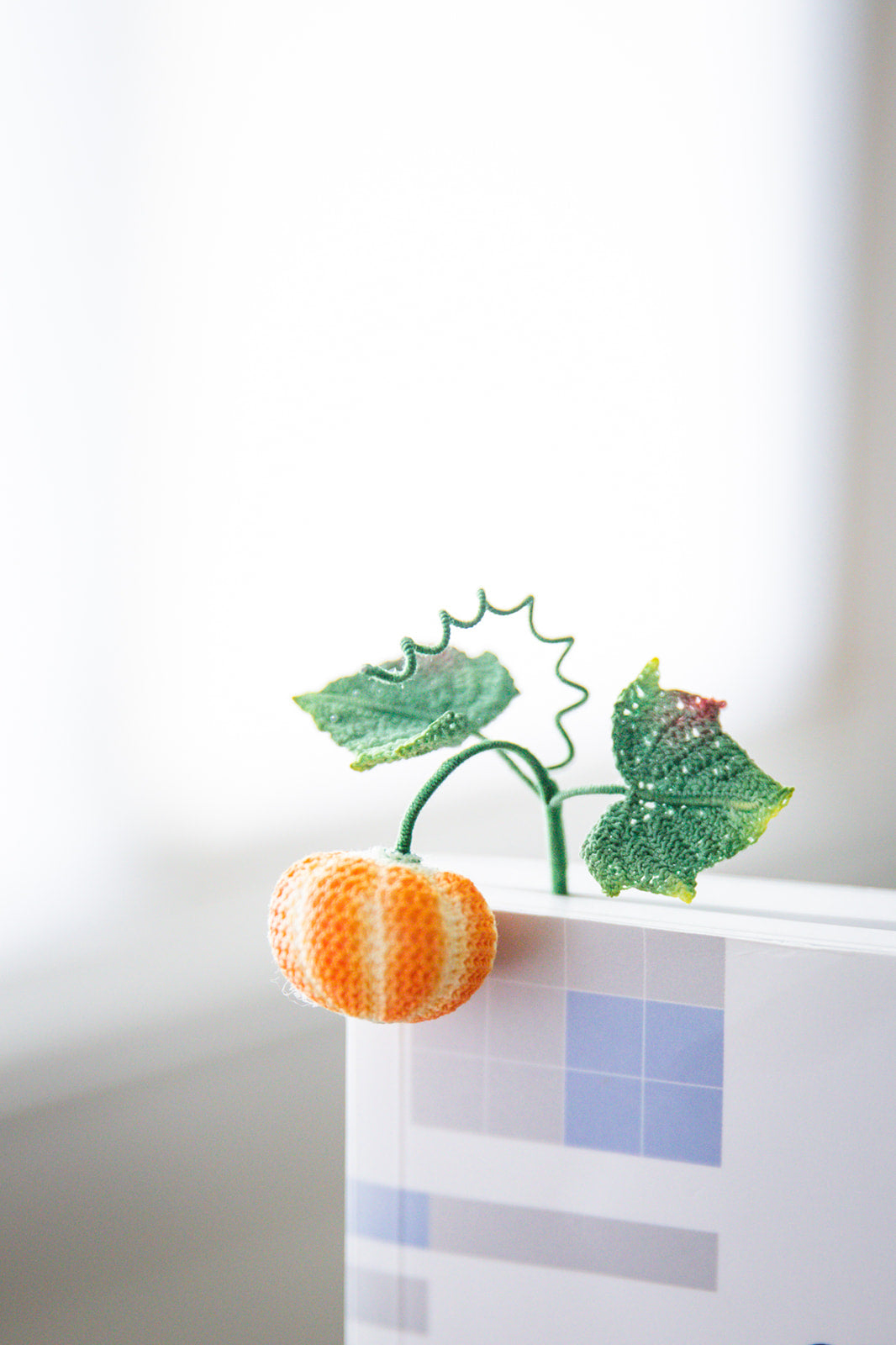 Microcrochet Pumpkin Bookmark