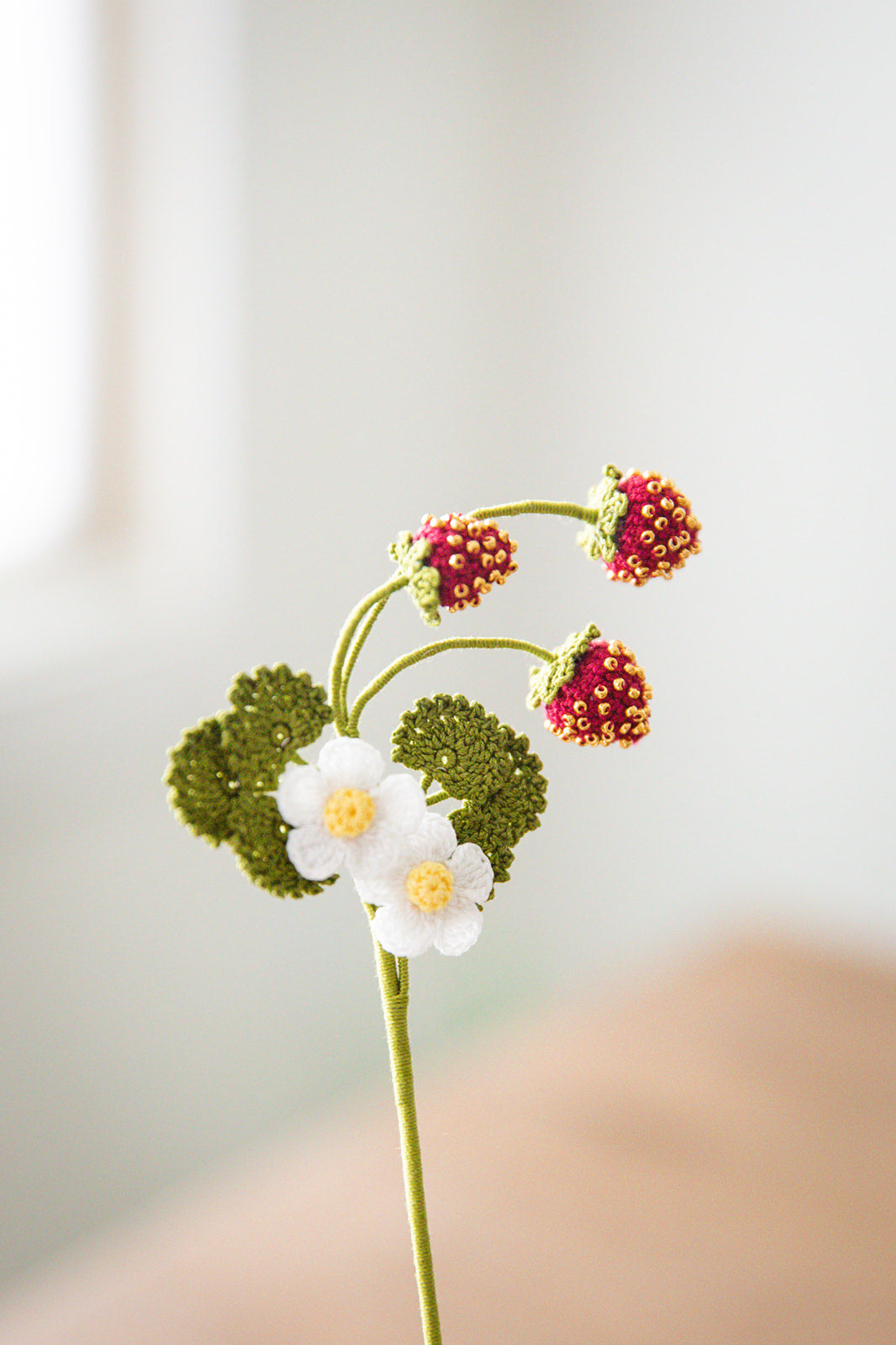 Microcrochet Liz Strawberry Bookmark