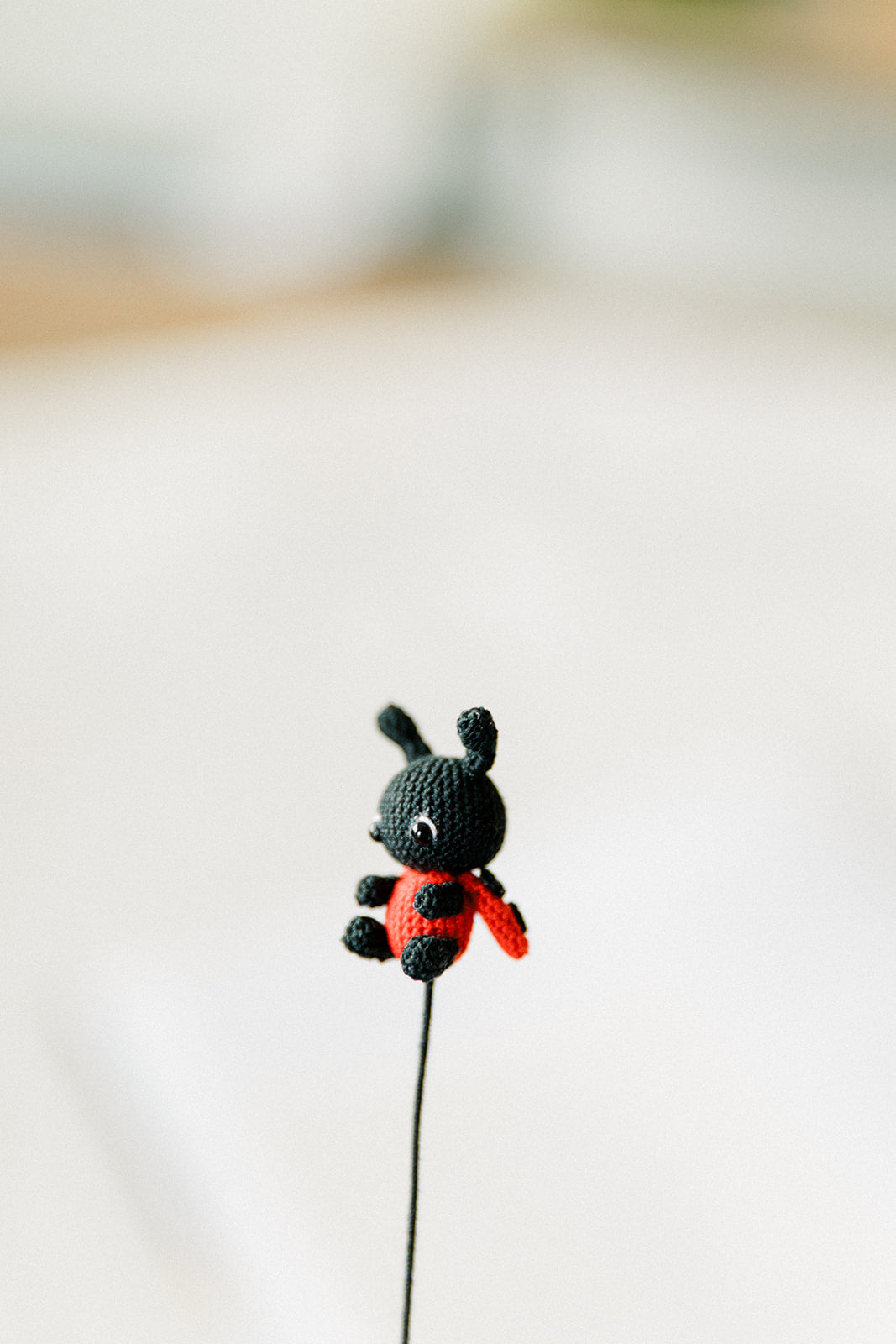 Microcrochet Lady Bug Bookmark