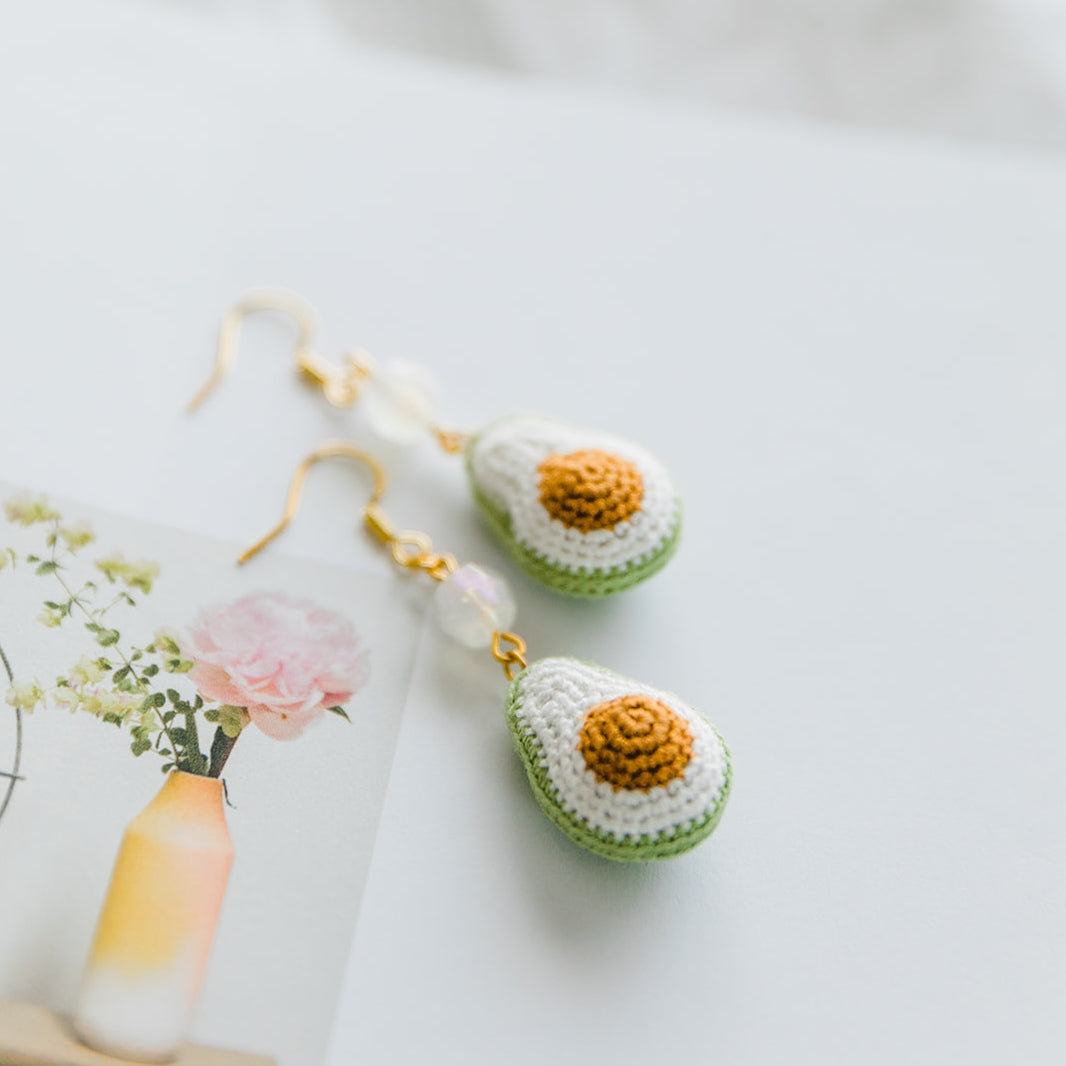 Microcrochet Avocado Earring