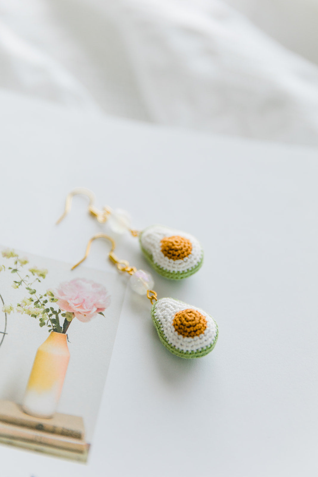 Microcrochet Avocado Earring