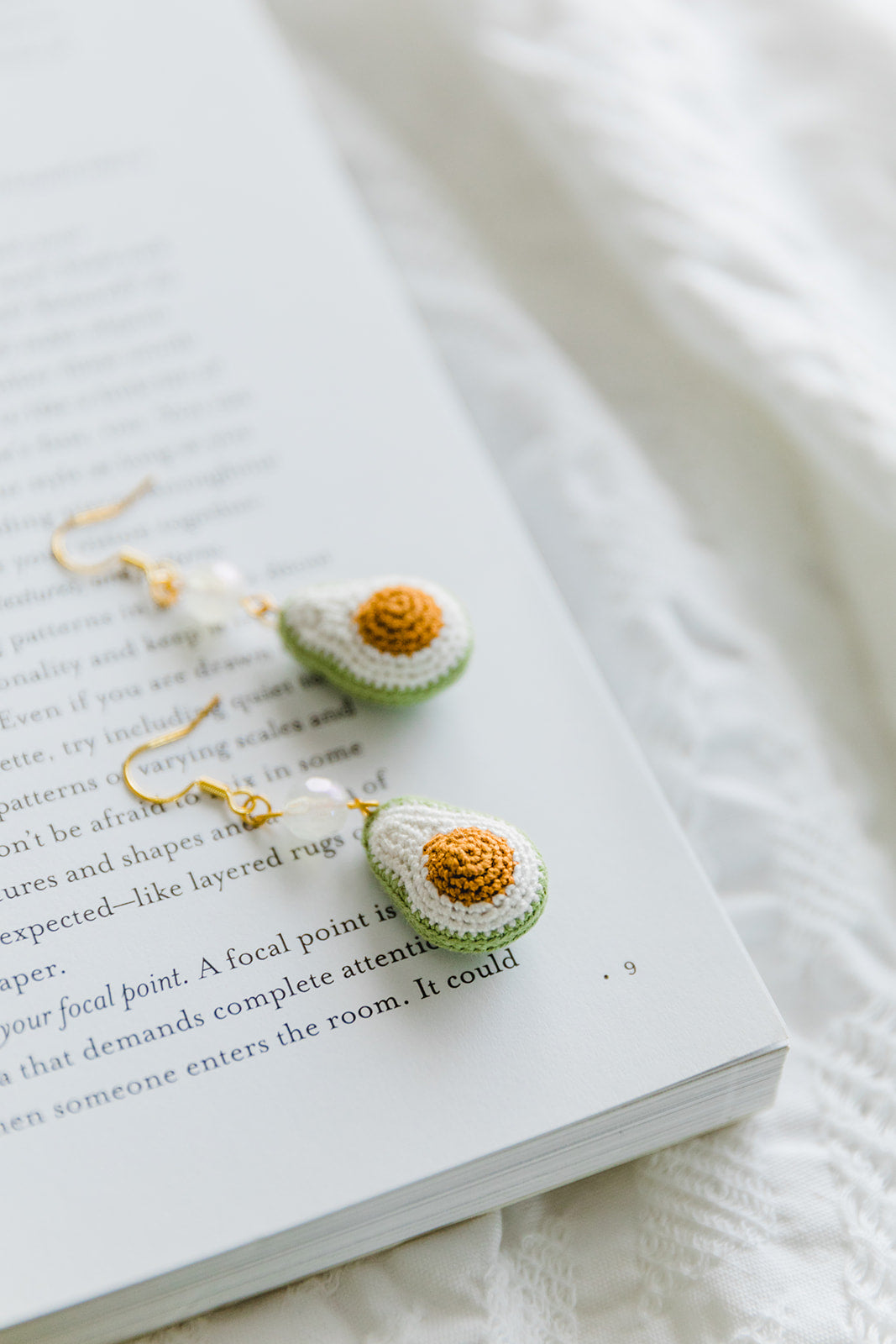 Microcrochet Avocado Earring