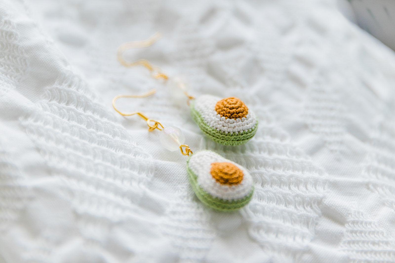 Microcrochet Avocado Earring