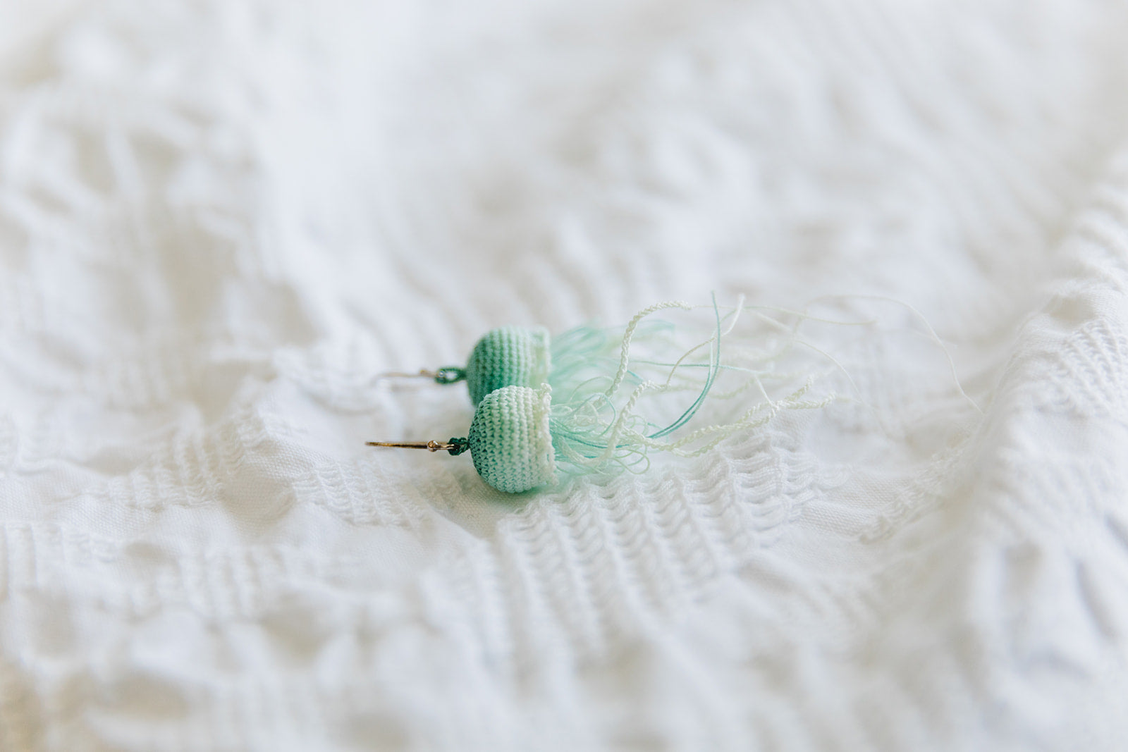 Microcrochet Jellyfish Earring