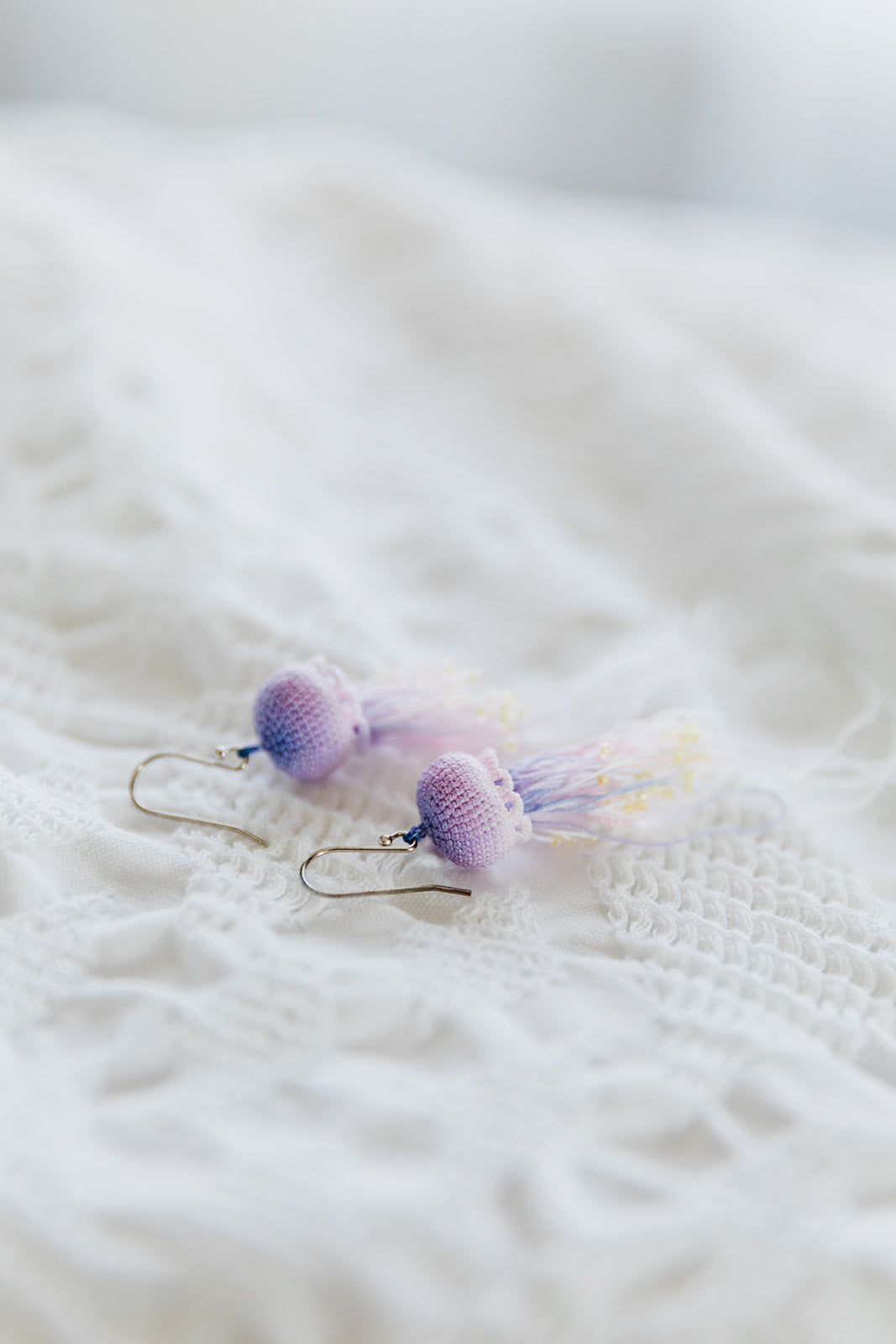 Microcrochet Jellyfish Earring