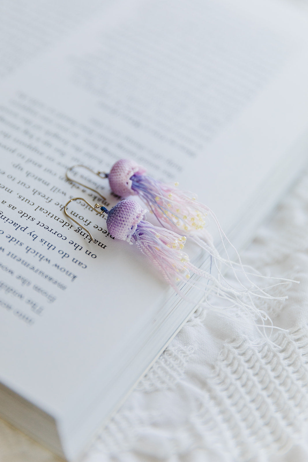 Microcrochet Jellyfish Earring