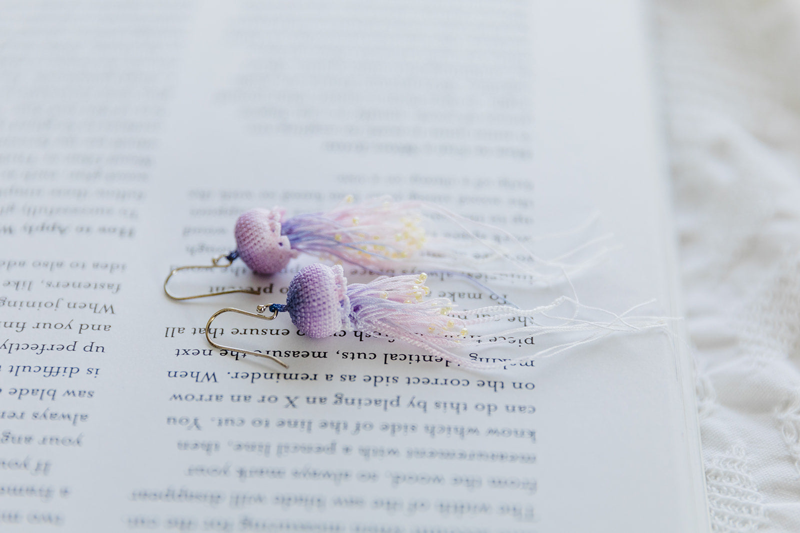 Microcrochet Jellyfish Earring