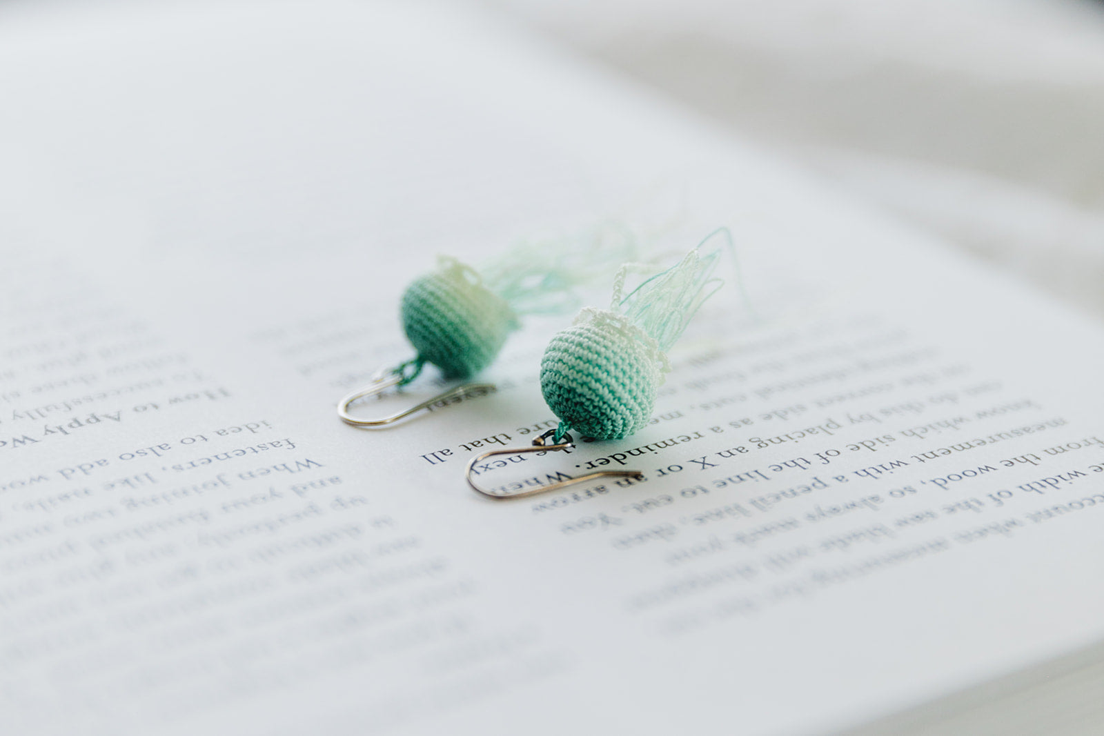 Microcrochet Jellyfish Earring