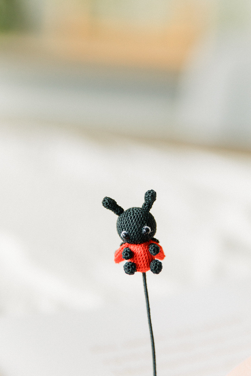 Microcrochet Lady Bug Bookmark