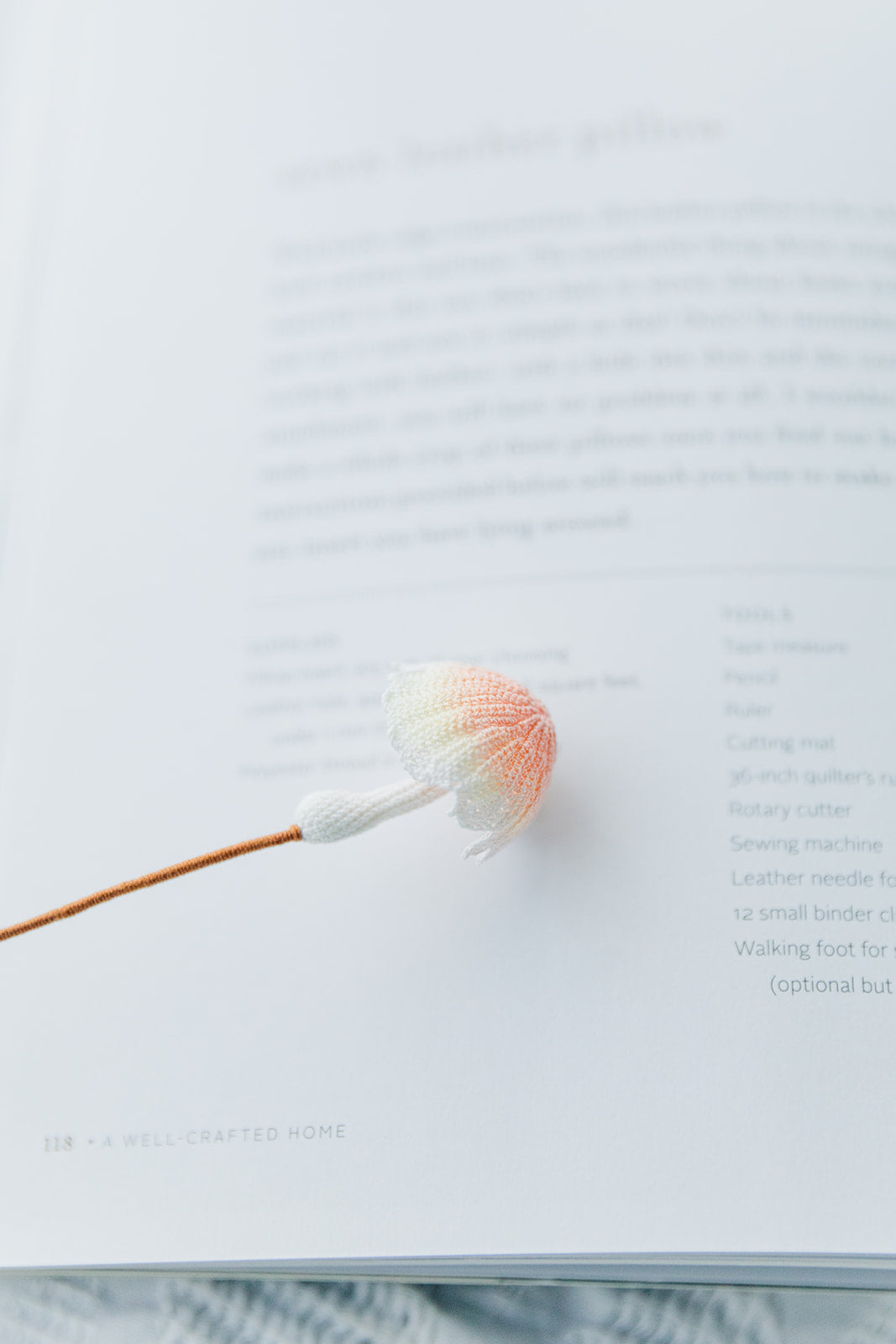 Microcrochet Mushroom Bookmark