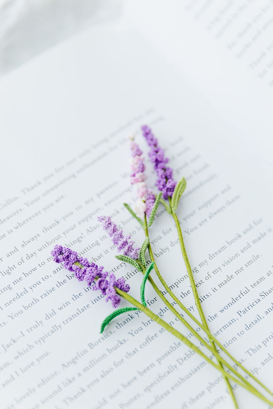 Microcrochet Lavender Bookmark