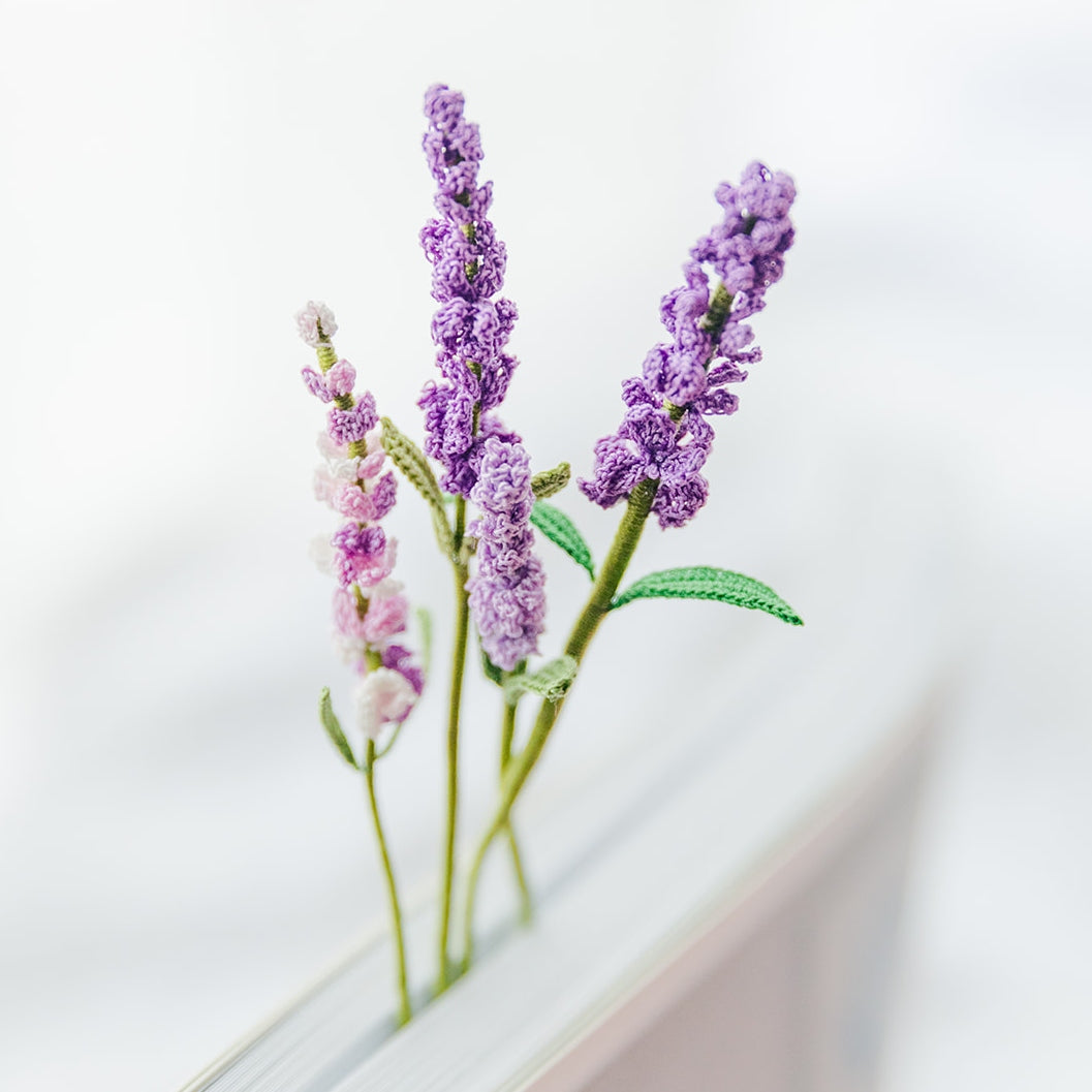 Microcrochet Lavender Bookmark