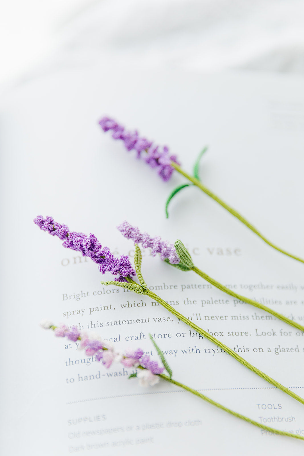 Microcrochet Lavender Bookmark