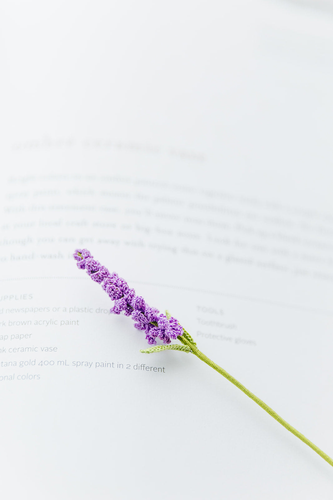 Microcrochet Lavender Bookmark