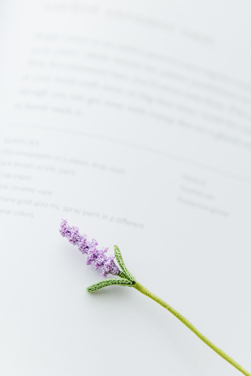 Microcrochet Lavender Bookmark