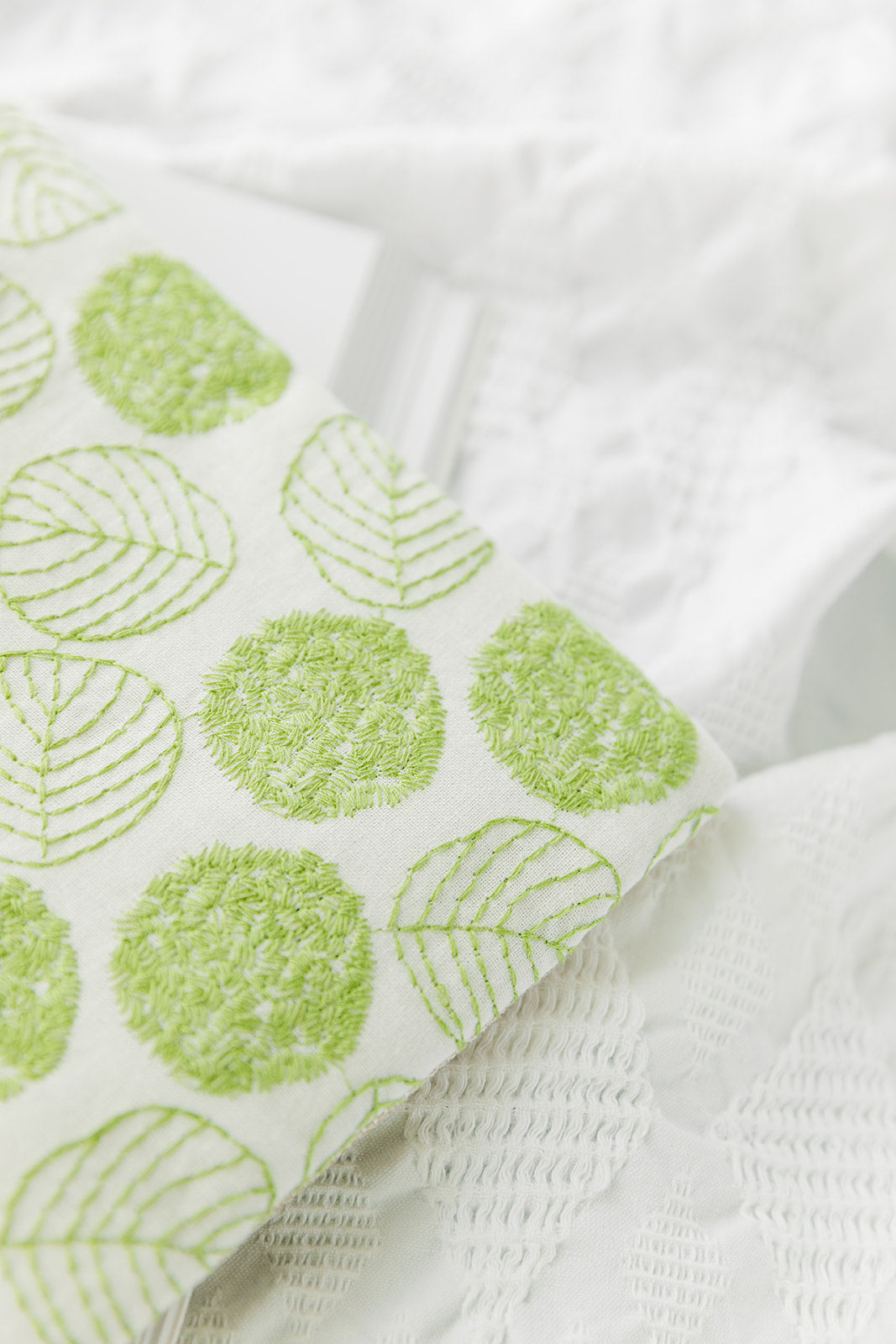 Embroidered Leaf Book Sleeve
