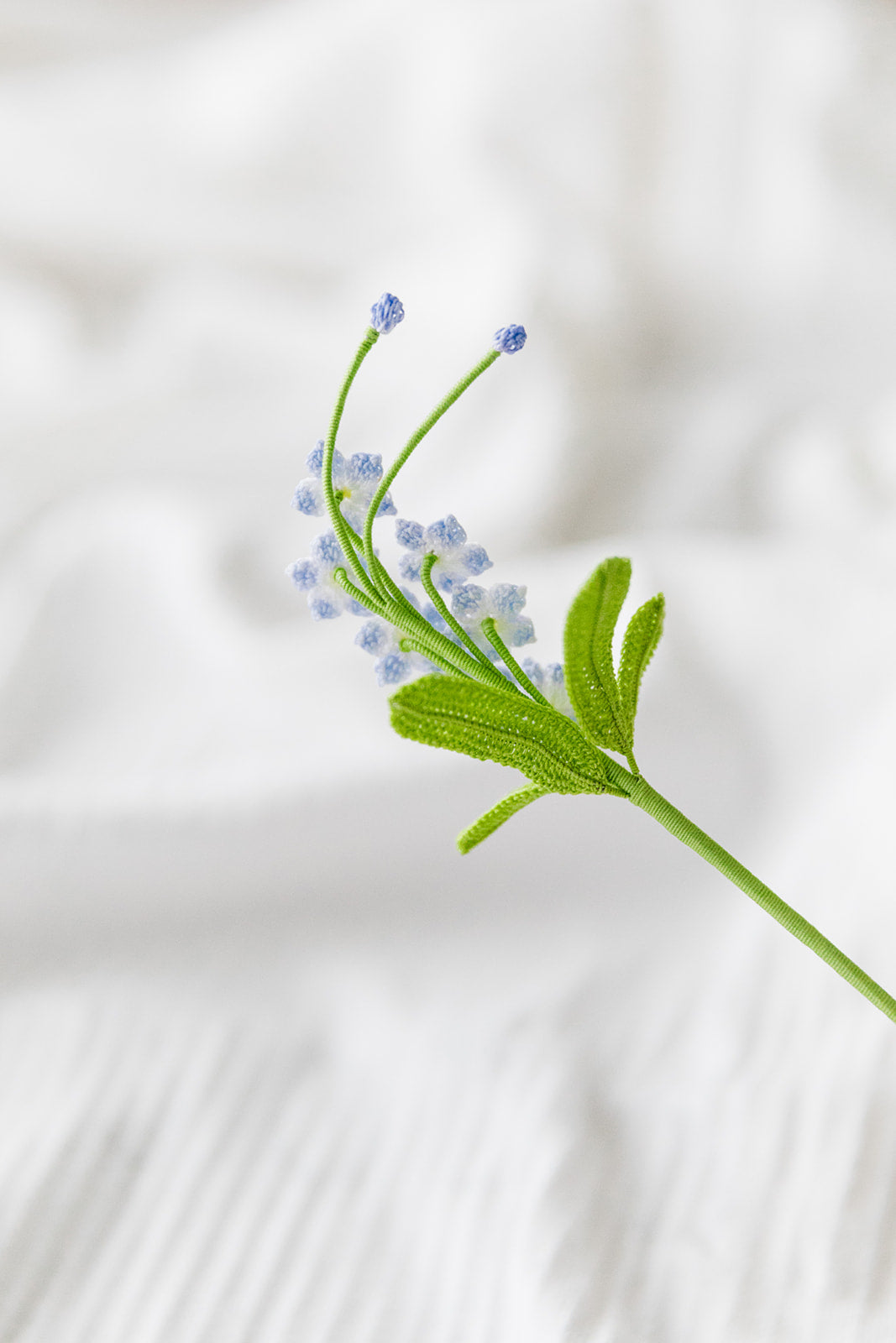 Microcrochet Forget Me Not Bookmark