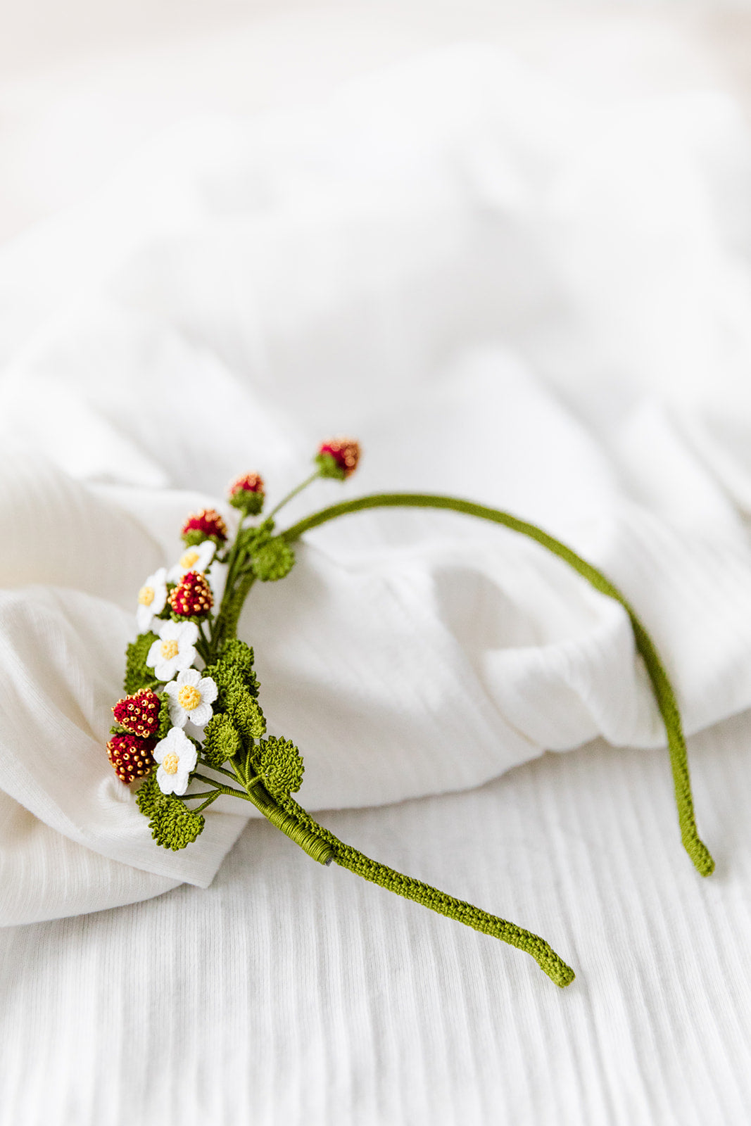 Microcrochet Stawberry Hairband