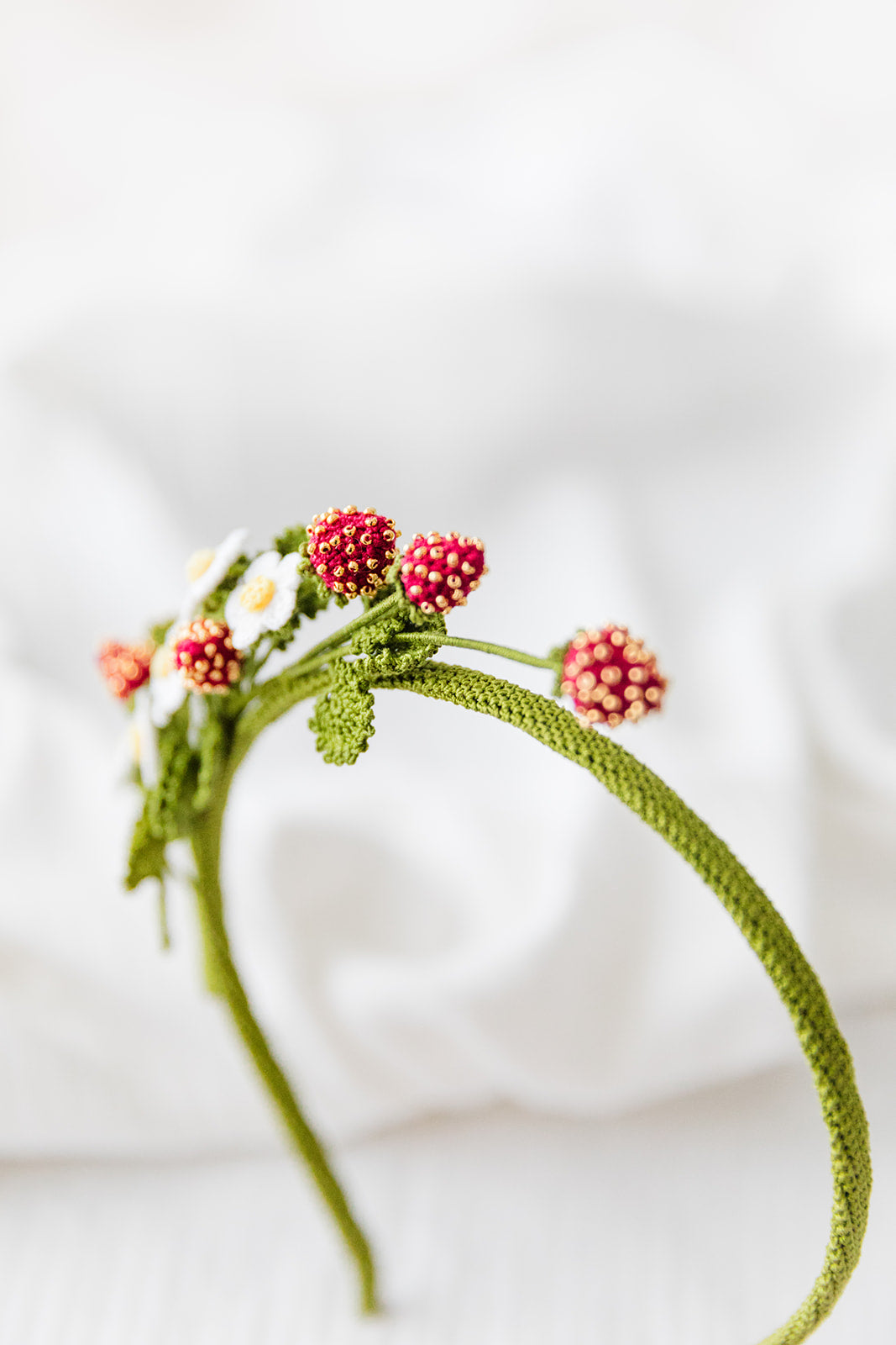 Microcrochet Stawberry Hairband