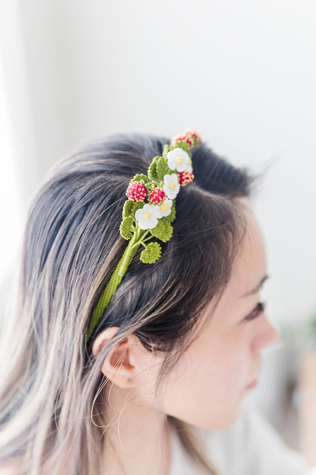 Microcrochet Stawberry Hairband