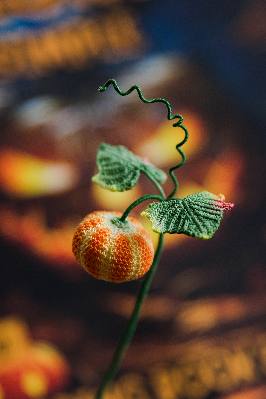 Microcrochet Pumpkin Bookmark