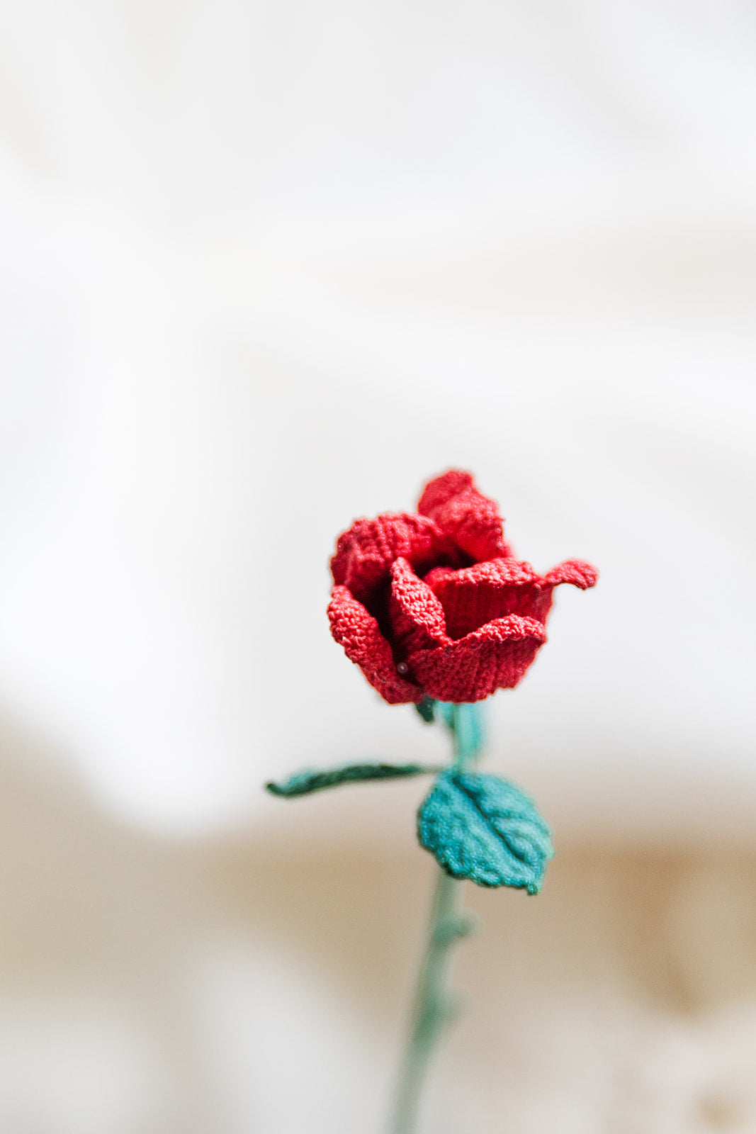 Microcrochet Rose Bookmark