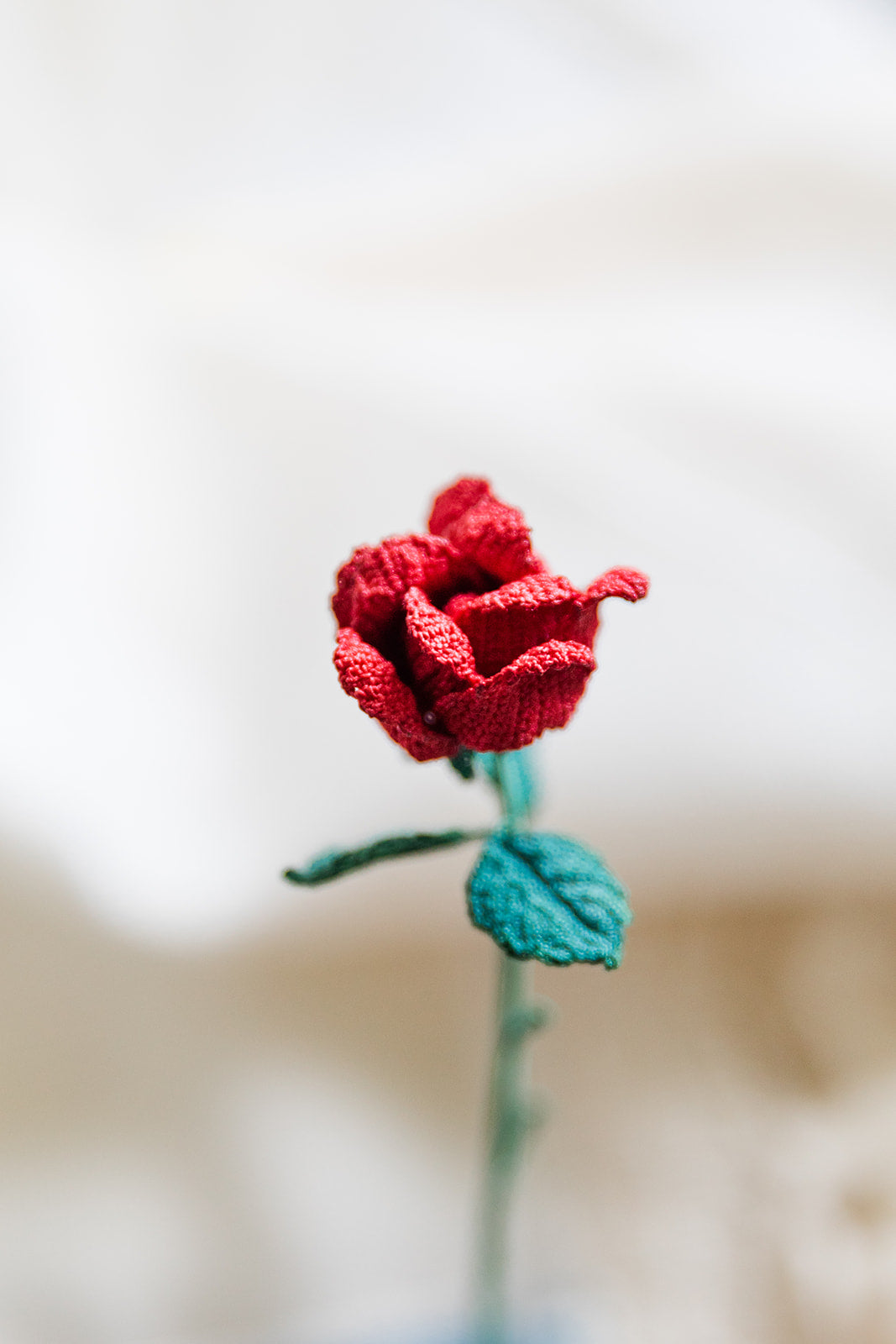 Microcrochet Rose Bookmark