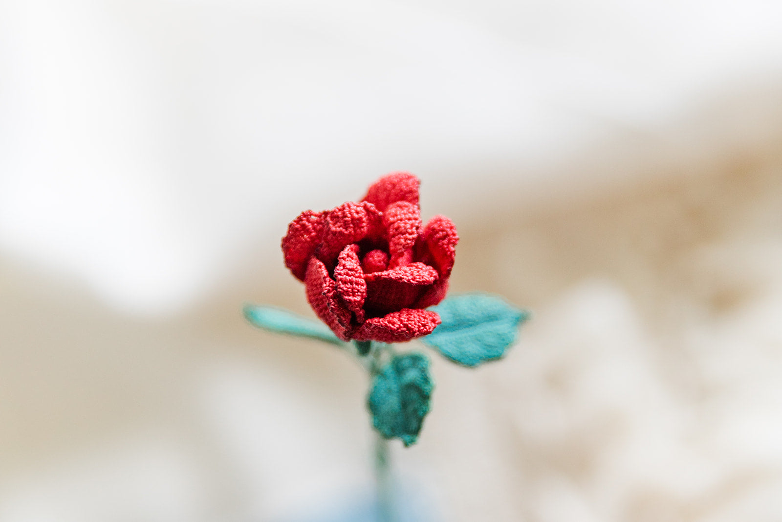 Microcrochet Rose Bookmark