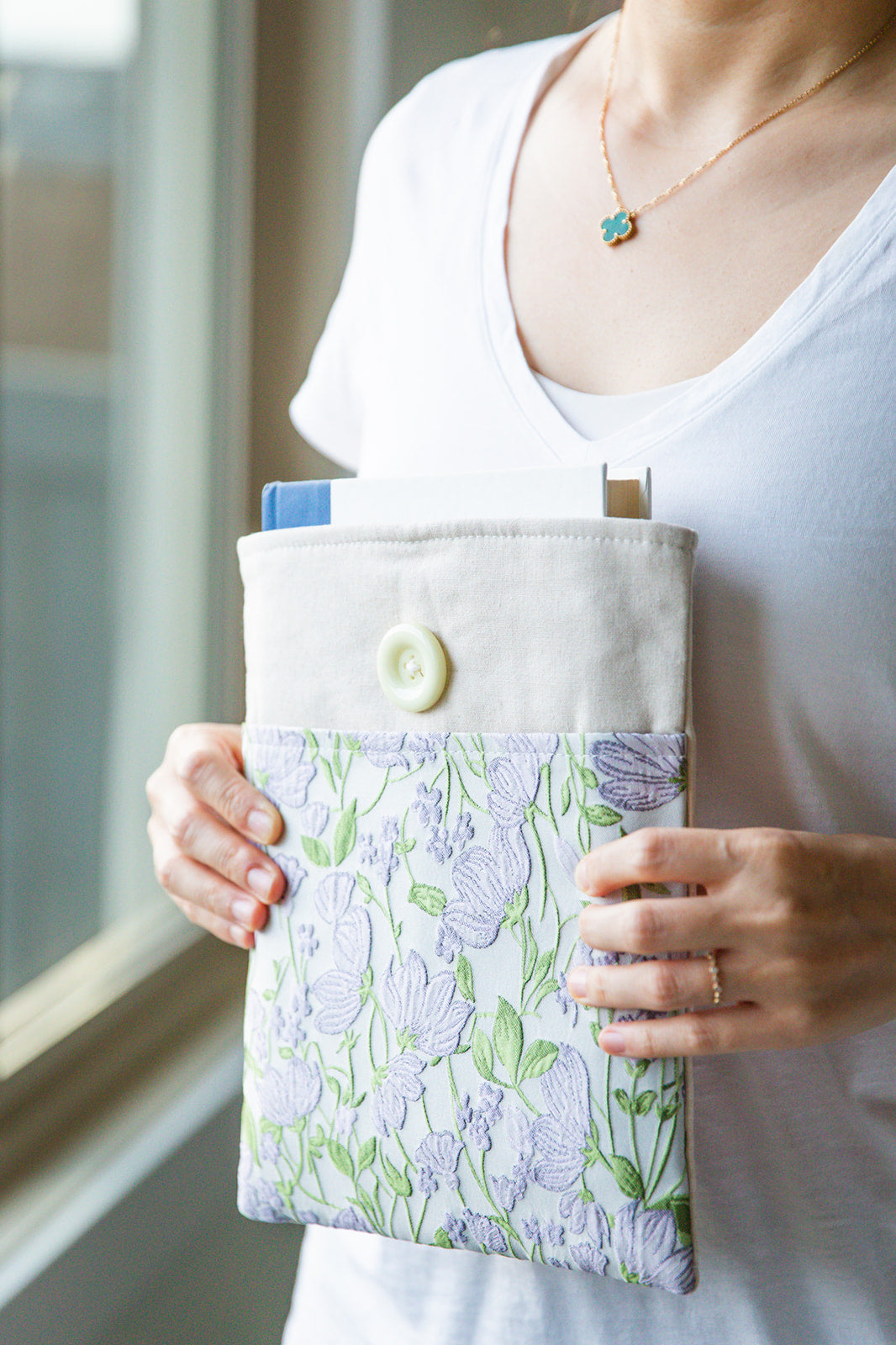 Purple Flower Book & Kindle Sleeve