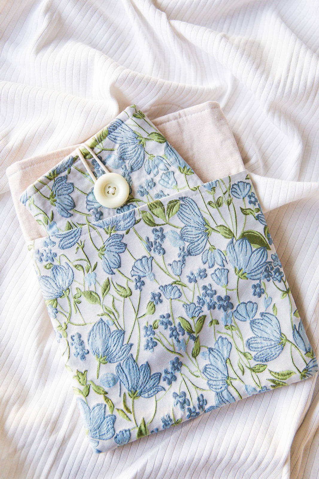 Blue Flower Book & Kindle Sleeve
