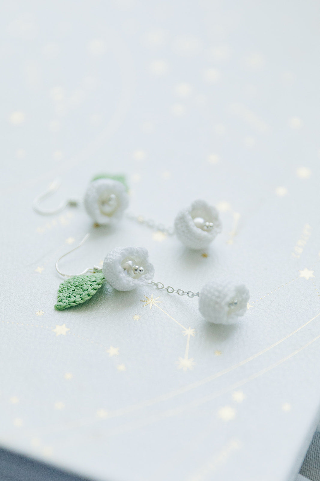 Microcrochet Lily of The Valley Earring