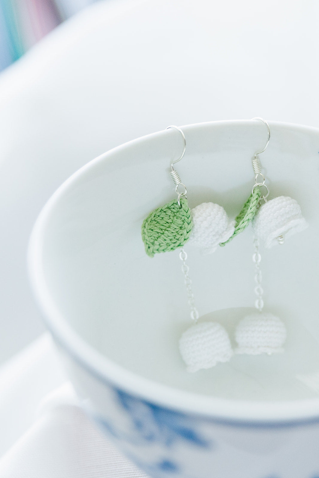 Microcrochet Lily of The Valley Earring