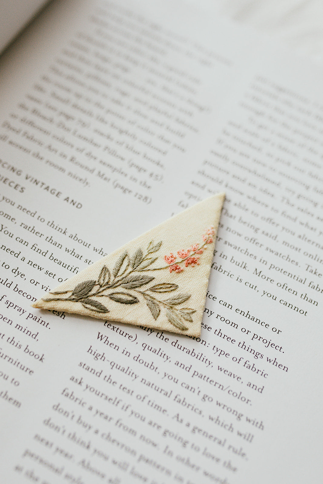 Micro Embroidered Corner Bookmark