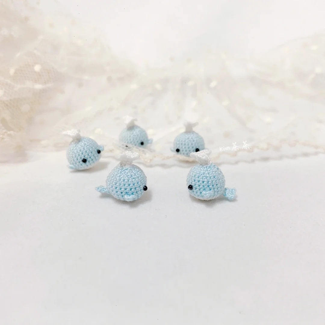 Microcrochet Whale Earring