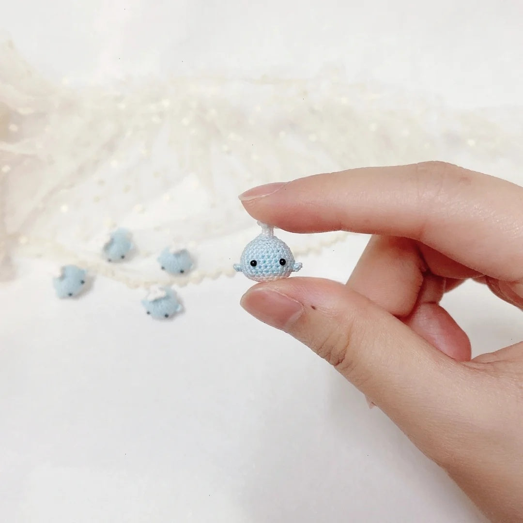 Microcrochet Whale Earring