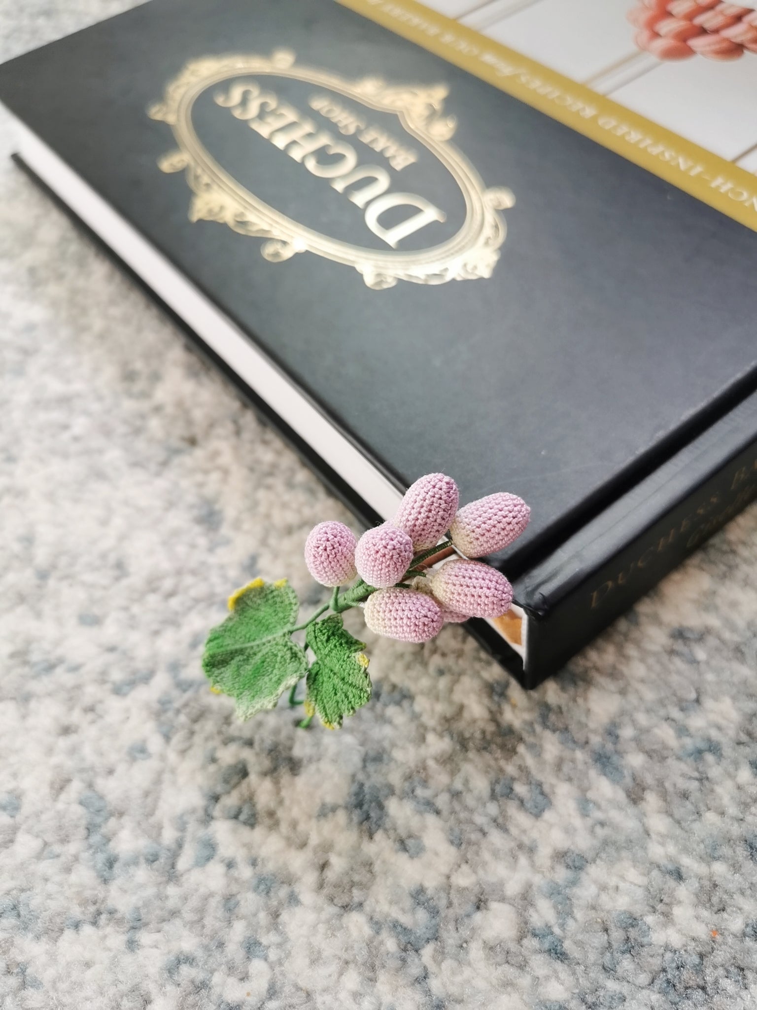 Microcrochet Grape Bookmark