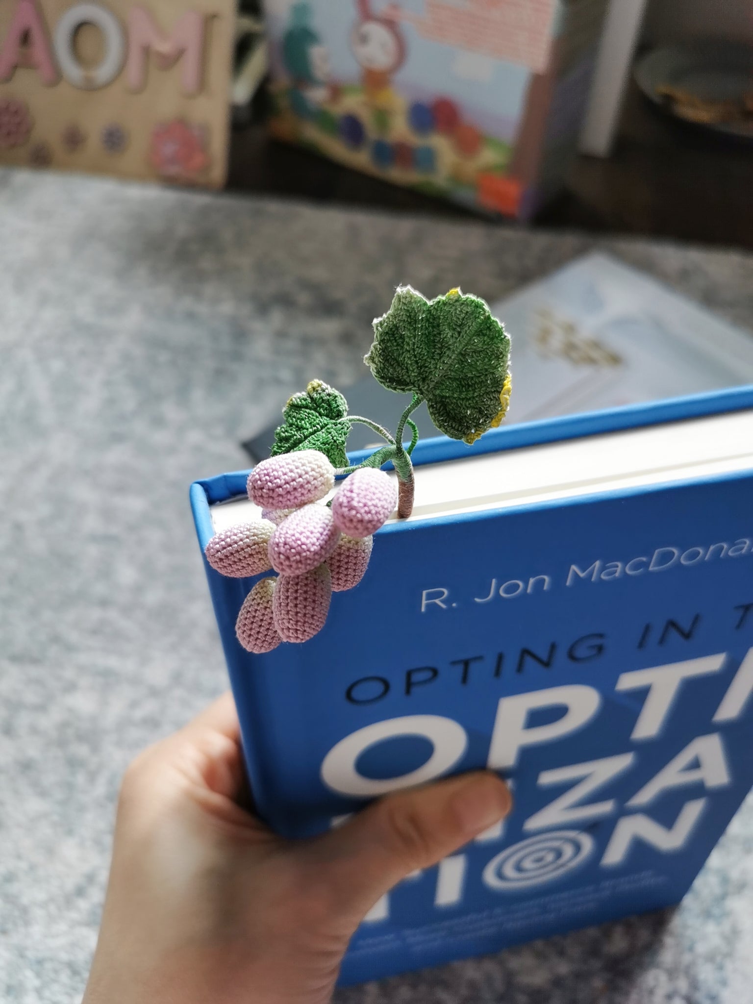 Microcrochet Grape Bookmark