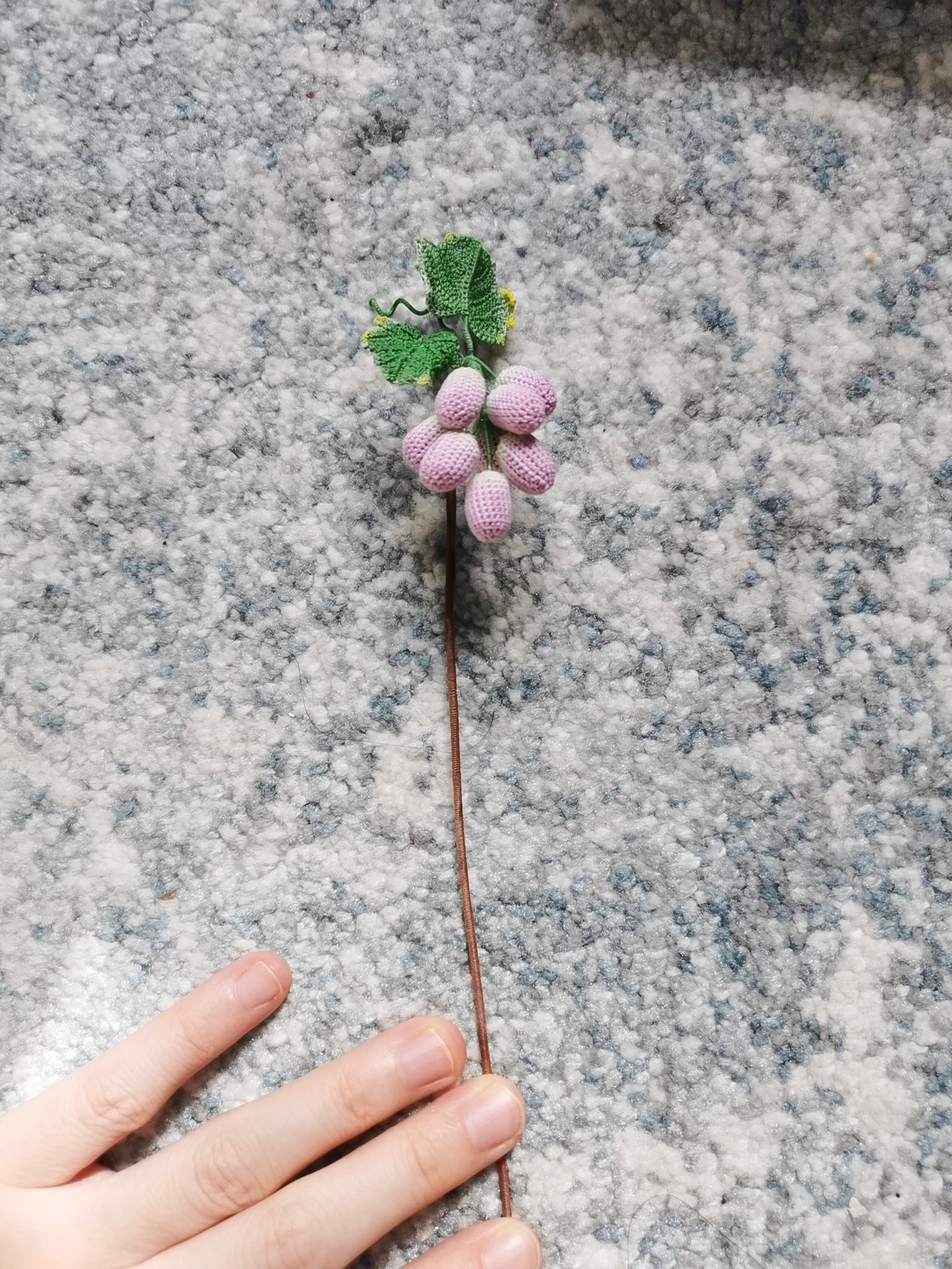 Microcrochet Grape Bookmark