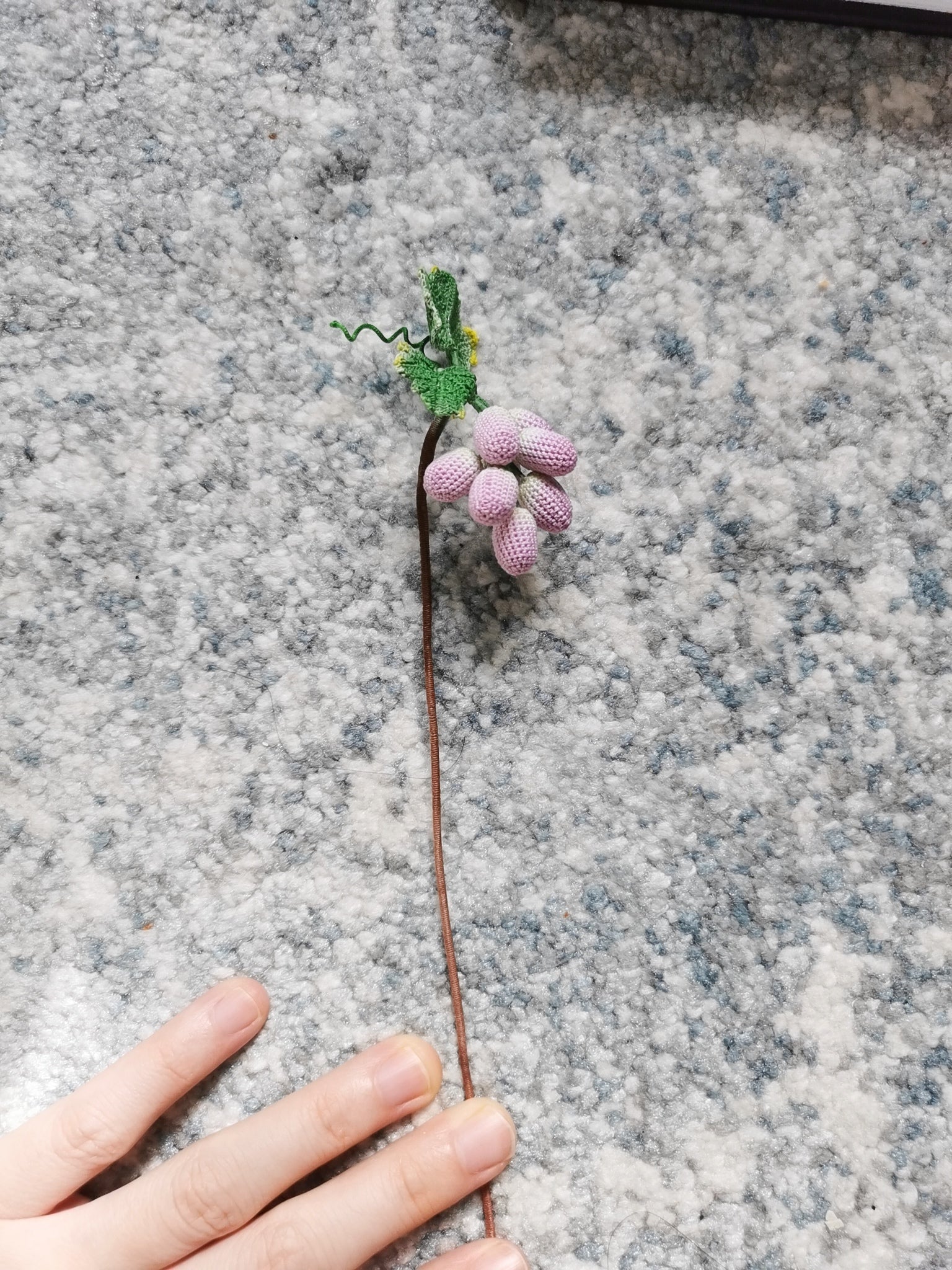 Microcrochet Grape Bookmark