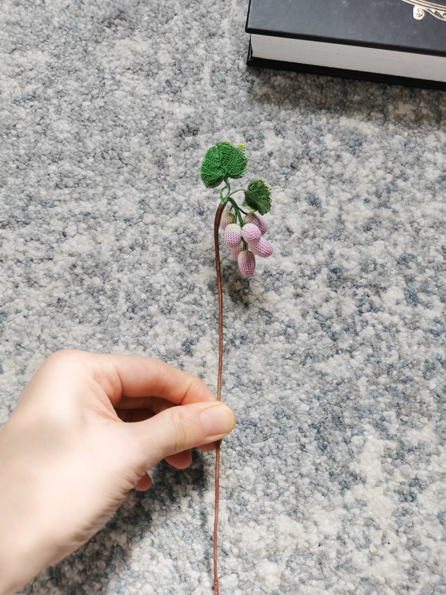 Microcrochet Grape Bookmark